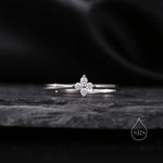 Clear CZ Hydrangea Flower Gemstone Ring