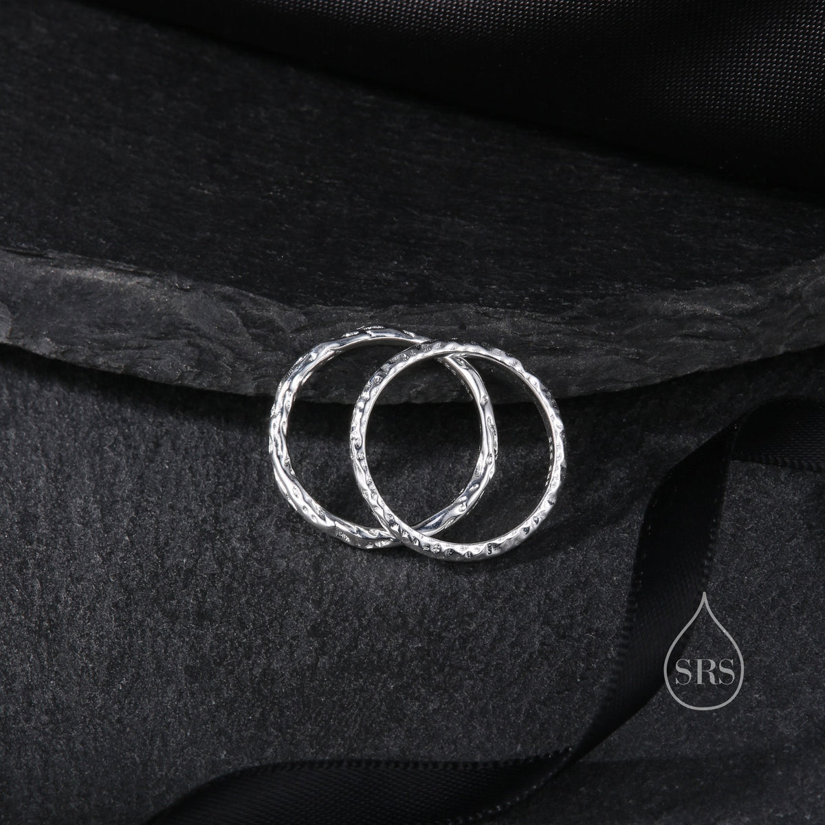 Minimalist Organic Textured Stacking Ring
