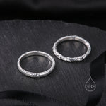 Organic Shape Minimalist Ring in Sterling Silver, Hammered Ring, Molten Shape Ring, US Size 5-8
