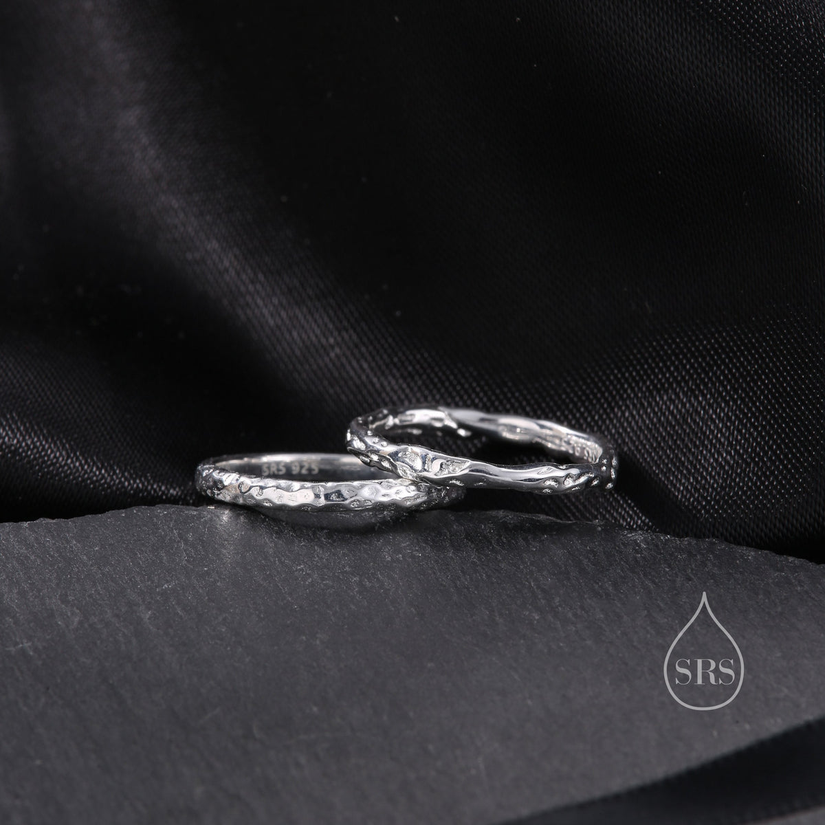 Minimalist Organic Textured Stacking Ring