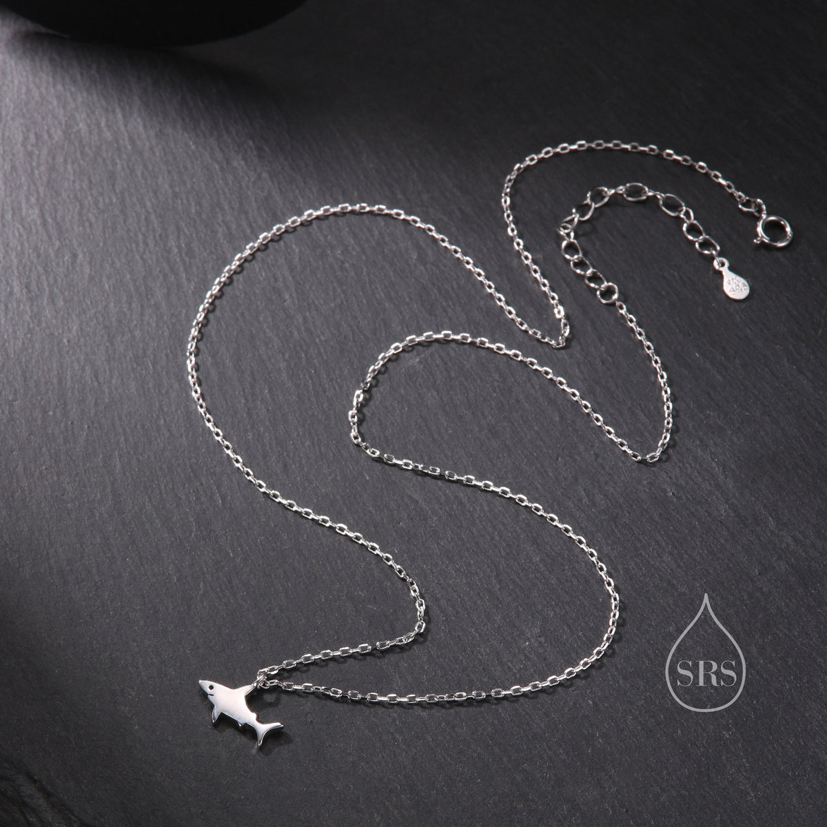 Tiny Shark Pendant Necklace in Sterling Silver, Shark Necklace, Small Shark Pendant, Silver or Gold, Shark Fish Necklace