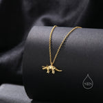 Triceratops Dinosaur Pendant Necklace in Sterling Silver, Shark Necklace, Silver or Gold or Rose Gold, Small Triceratops Dinosaur Pendant