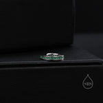 Emerald Green CZ Ear Cuff in Sterling Silver, Silver or Gold, Simple Piercing Free Earrings, Minimalist Ear Cuff,