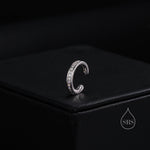 CZ Ear Cuff in Sterling Silver, Silver or Gold, Simple Piercing Free Earrings, Minimalist Ear Cuff, Diamond CZ Ear Cuff