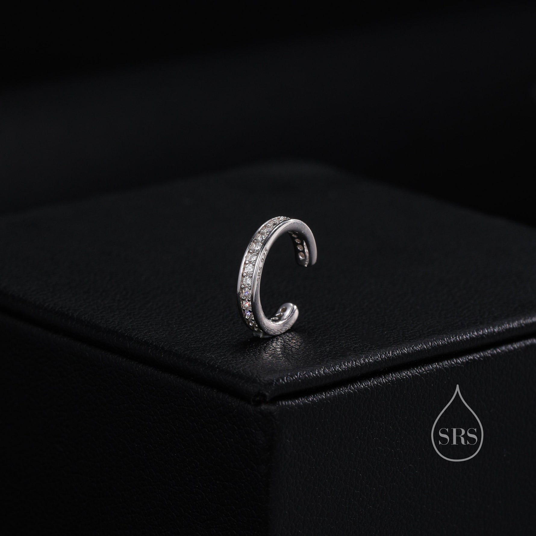 CZ Ear Cuff in Sterling Silver, Silver or Gold, Simple Piercing Free Earrings, Minimalist Ear Cuff, Diamond CZ Ear Cuff