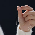 Sterling Silver Minimalist Bar Ear Threaders, Silver or Gold or Rose Gold, U Shape Bar Threader Earrings, Dainty Minimal Dangle Earrings