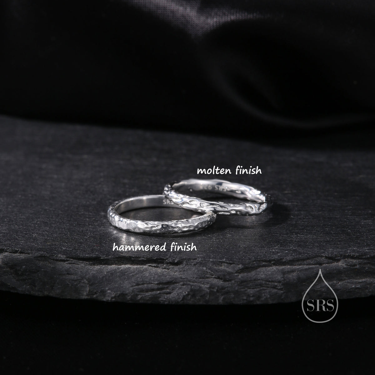 Minimalist Organic Textured Stacking Ring