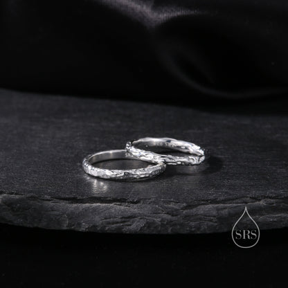 Organic Shape Minimalist Ring in Sterling Silver, Hammered Ring, Molten Shape Ring, US Size 5-8