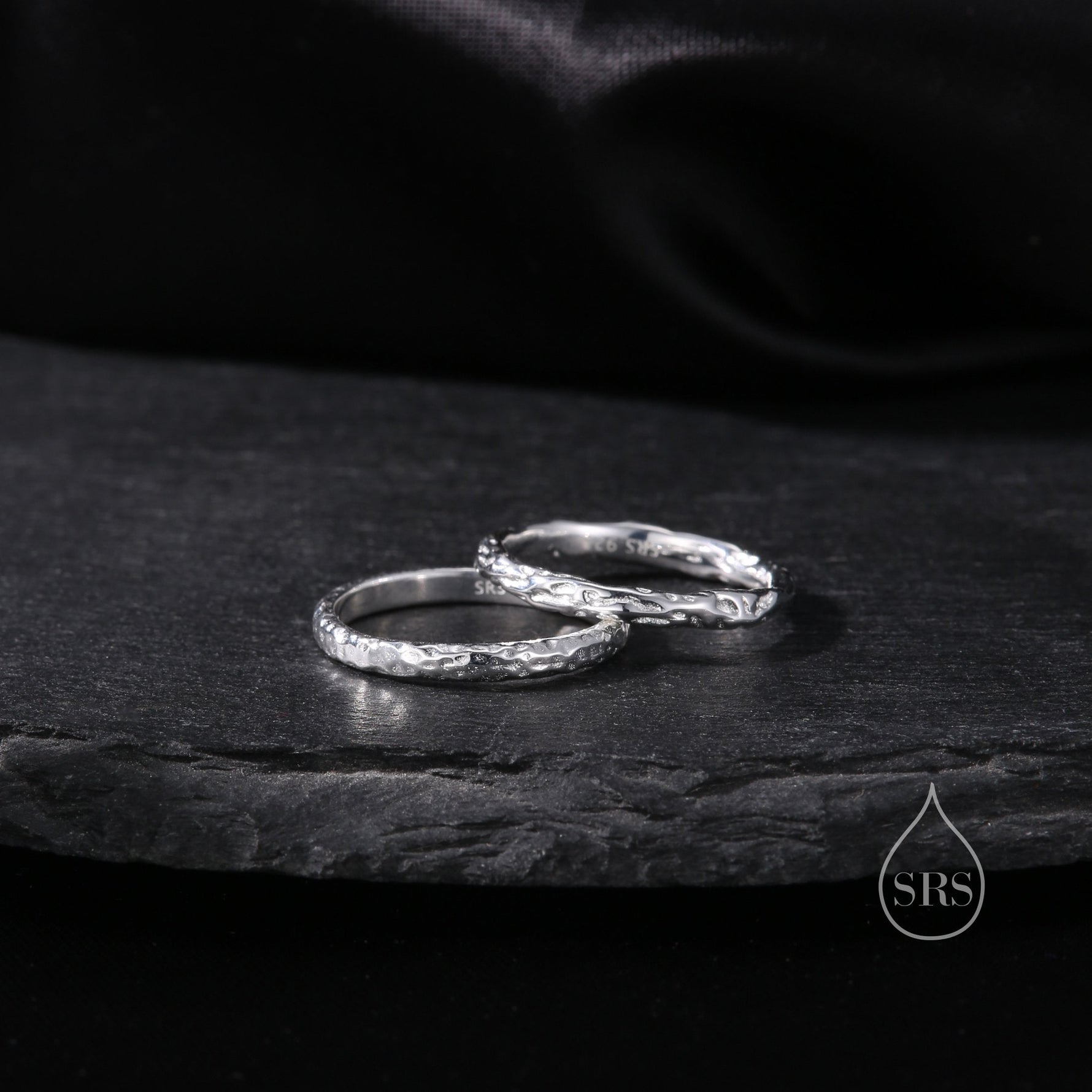 Minimalist Organic Textured Stacking Ring