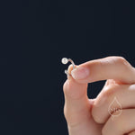 Piercing Free Sterling Silver Pearl Ear Cuff, No Piercing Ear Cuff, Silver, Gold or Rose Gold, Simple and Minimalist