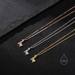 Extra Tiny Llama Pendant Necklace in Sterling Silver, Adjustable 16'' - 18'' - Silver or Gold or Rose Gold, Cute Quirky and Fun Jewellery