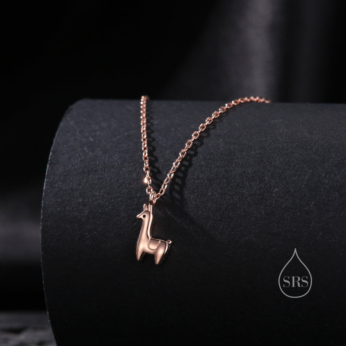 Extra Tiny Llama Pendant Necklace in Sterling Silver, Adjustable 16'' - 18'' - Silver or Gold or Rose Gold, Cute Quirky and Fun Jewellery