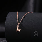 Extra Tiny Llama Pendant Necklace in Sterling Silver, Adjustable 16'' - 18'' - Silver or Gold or Rose Gold, Cute Quirky and Fun Jewellery