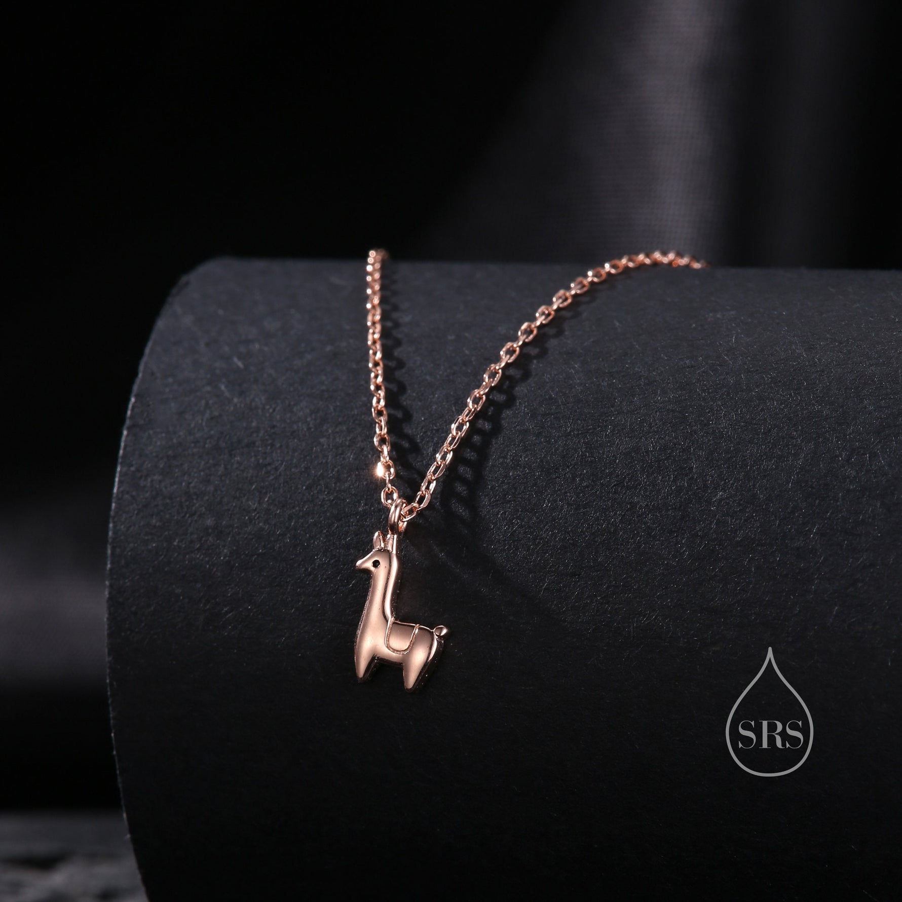 Extra Tiny Llama Pendant Necklace in Sterling Silver, Adjustable 16'' - 18'' - Silver or Gold or Rose Gold, Cute Quirky and Fun Jewellery