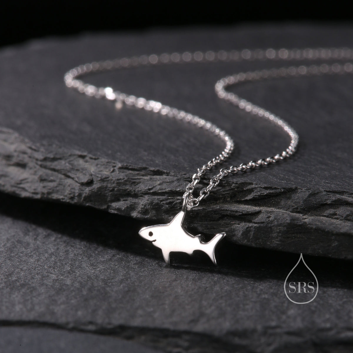 Tiny Shark Pendant Necklace in Sterling Silver, Shark Necklace, Small Shark Pendant, Silver or Gold, Shark Fish Necklace