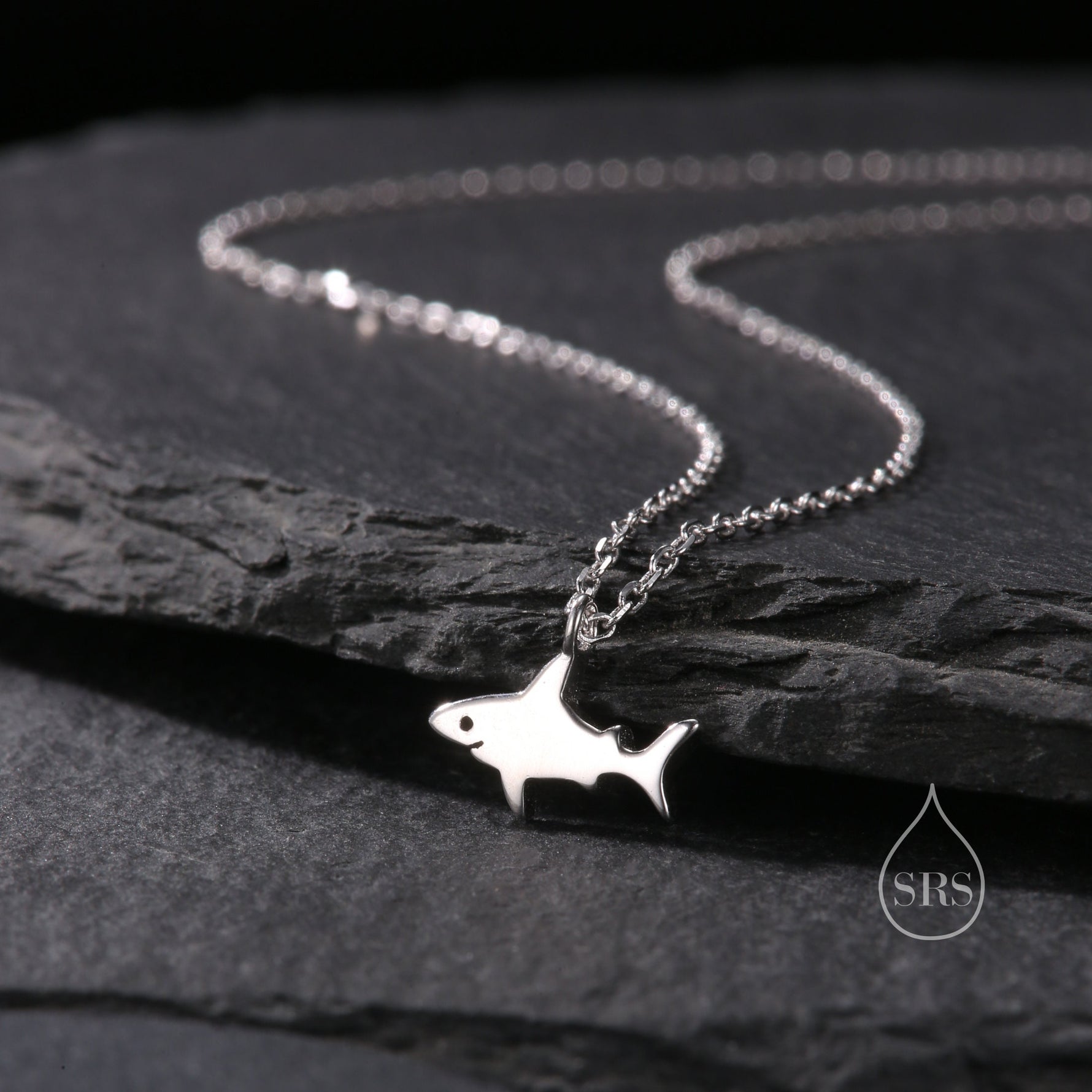 Tiny Shark Pendant Necklace in Sterling Silver, Shark Necklace, Small Shark Pendant, Silver or Gold, Shark Fish Necklace