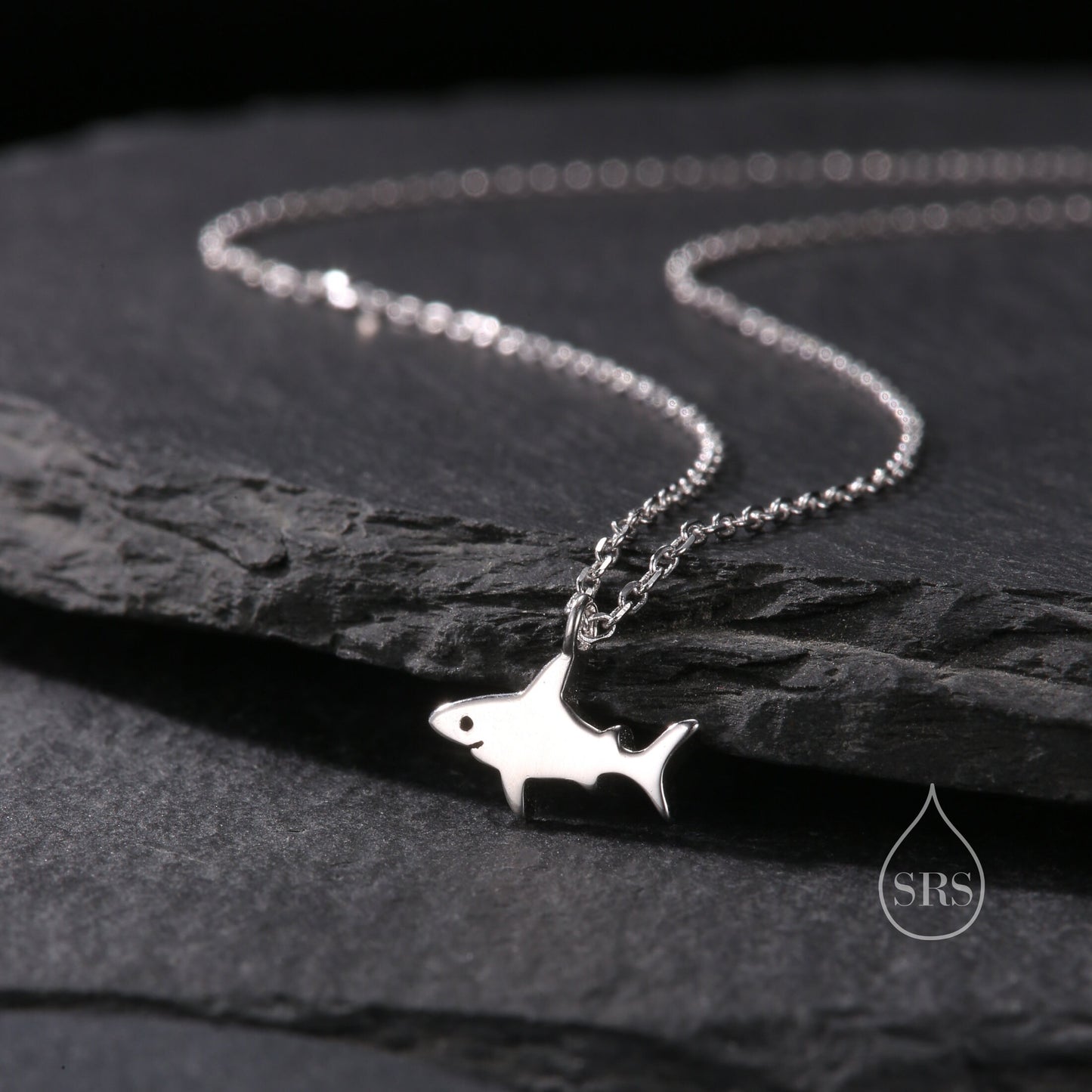 Tiny Shark Pendant Necklace in Sterling Silver, Shark Necklace,  Small Shark Pendant, Silver or Gold, Shark Fish Necklace