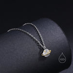 Dainty Planet Pendant Necklace in Sterling Silver, Saturn Necklace, Small Planet Necklace, Space Pendant
