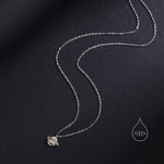Dainty Planet Pendant Necklace in Sterling Silver, Saturn Necklace, Small Planet Necklace, Space Pendant
