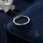 Sterling Silver Minimalist Facted Ring, Adjustable Size, Minimalist Diamond Cut Ring
