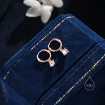 Tiny CZ Huggie Hoop in Sterling Silver, Silver or Gold or Rose Gold, Minimalist Simple Hoop Earrings, 4mm CZ Hoops