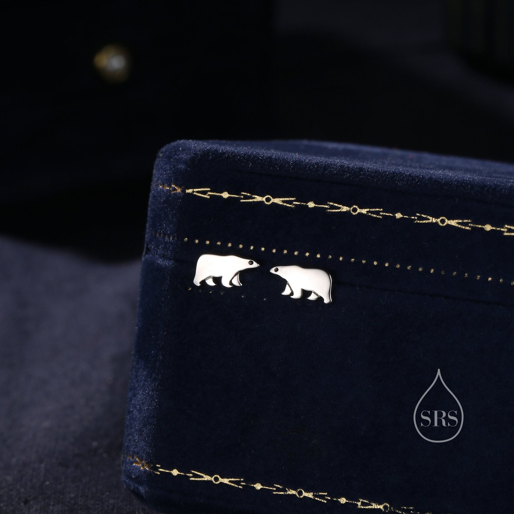 Sterling Silver Polar Bear Stud Earrings, Animal Earrings, Cute and Quirky