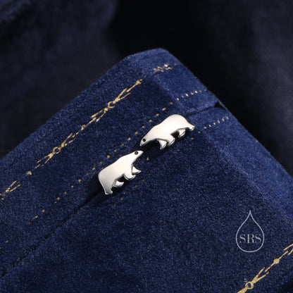 Sterling Silver Polar Bear Stud Earrings, Animal Earrings, Cute and Quirky