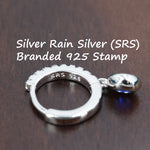Tiny Black CZ Dangle Huggie Hoop in Sterling Silver, Silver or Gold, Skinny CZ Dangle Earrings, CZ Hoops