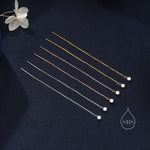 4mm CZ Threader Earrings in Sterling Silver, Silver or Gold or Rose Gold, Tiny Dot Crystal Ear Threaders, Prong Set CZ Earring