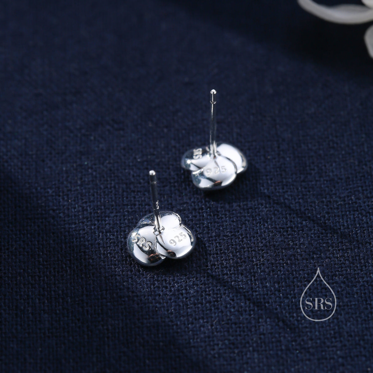 Poppy Flower Stud Earrings in Sterling Silver- Gold and Silver Two Tone - Flower Earrings - Blossom Earrings, Fun, Whimsical and Pretty