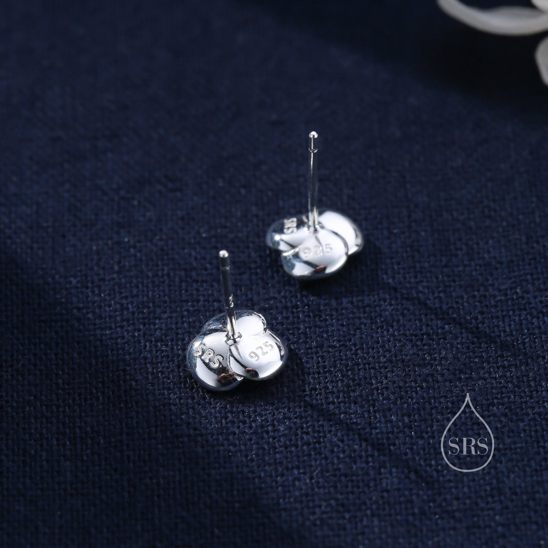 Poppy Flower Stud Earrings in Sterling Silver- Gold and Silver Two Tone - Flower Earrings - Blossom Earrings, Fun, Whimsical and Pretty