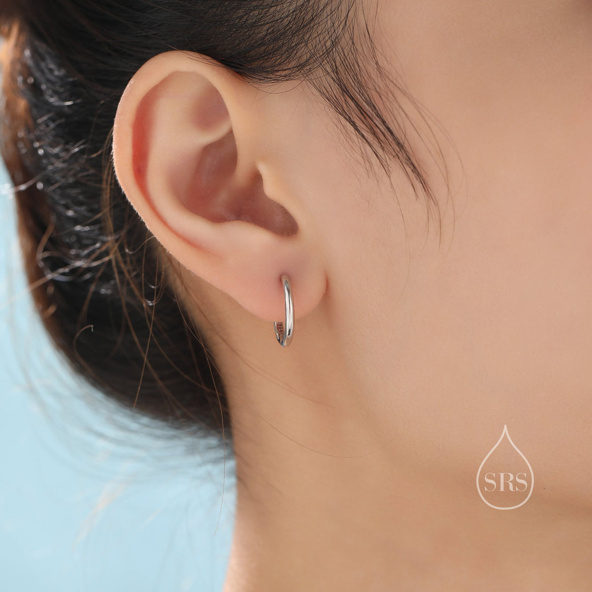 Slim Huggie Hoop Earrings
