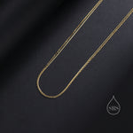 Double Layer Necklace in Sterling Silver with Dainty Chain and Snake Chain, Silver or Gold or Rose Gold, Chain Necklace