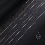 Double Layer Necklace in Sterling Silver with Dainty Chain and Snake Chain, Silver or Gold or Rose Gold, Chain Necklace