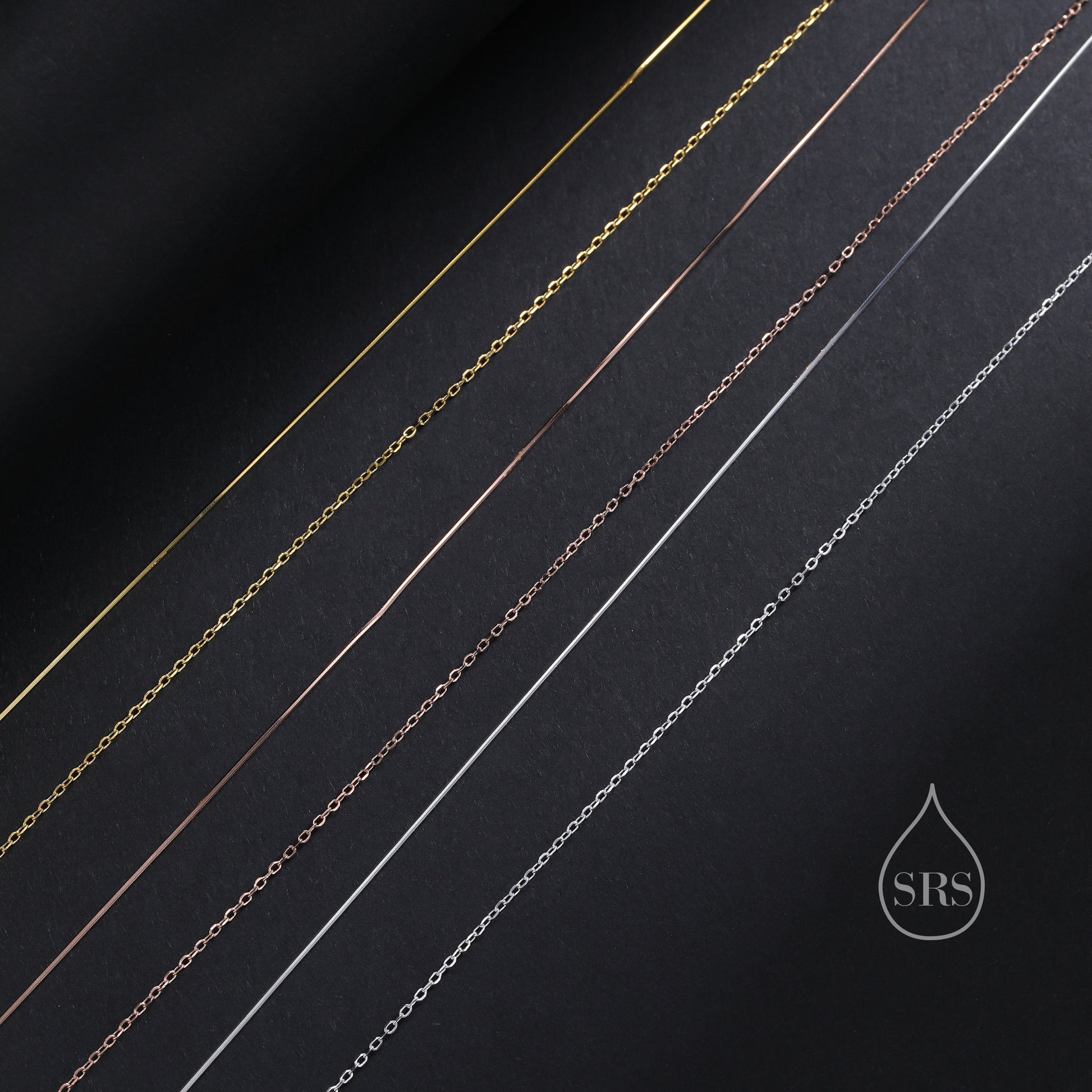 Double Layer Necklace in Sterling Silver with Dainty Chain and Snake Chain, Silver or Gold or Rose Gold, Chain Necklace