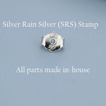 Sterling Silver Natural Freshwater Pearl and CZ Drop Earrings