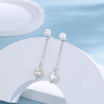 Sterling Silver Natural Freshwater Pearl Ear Jacket Earrings in Sterling Silver, Silver or Gold, Baroque Pearl Ear Jacket, Genuine Pearls