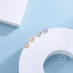 Vintage Inspired Moonstone Flower CZ Stud Earrings, Lab Moonstone Halo CZ Earrings, Simulated Moonstone Earrings