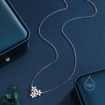 Forget-Me-Not Flower Trio Charm Necklace