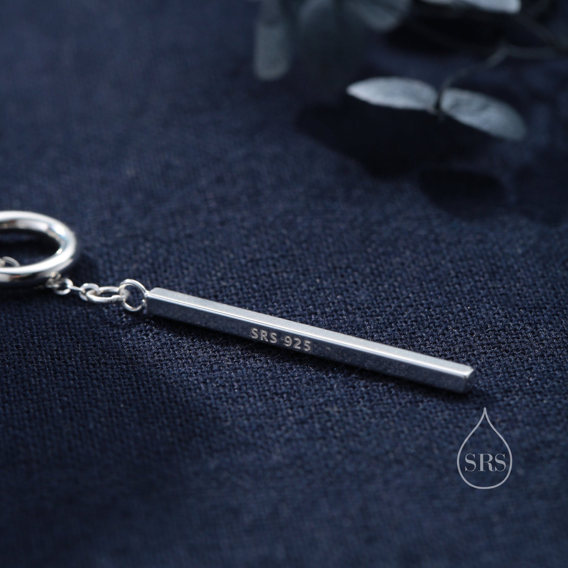 Sterling Silver Minimalist Circle and Bar Lariat Necklace, Silver or Gold or Rose Gold, Y Necklace, Eternity, Circle Bar Necklace