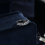 Sterling Silver Delicate Curb Chain Ring, Adjustable Size, Minimalist Link Chain Ring, Simple Chain Ring, Knot Ring