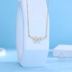 Clear CZ Leaf Pendant Necklace in Sterling Silver, Silver or Gold, Olive Leaf Necklace, Olive Branch Necklace, Nature Inspired