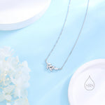 Clear CZ Leaf Pendant Necklace in Sterling Silver, Silver or Gold, Olive Leaf Necklace, Olive Branch Necklace, Nature Inspired