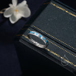 Sterling Silver Cute Forget-me-not Flower Motif Ring, Adjustable Size, Forget me not enamel flower ring, Dainty and Delicate, Flower Ring