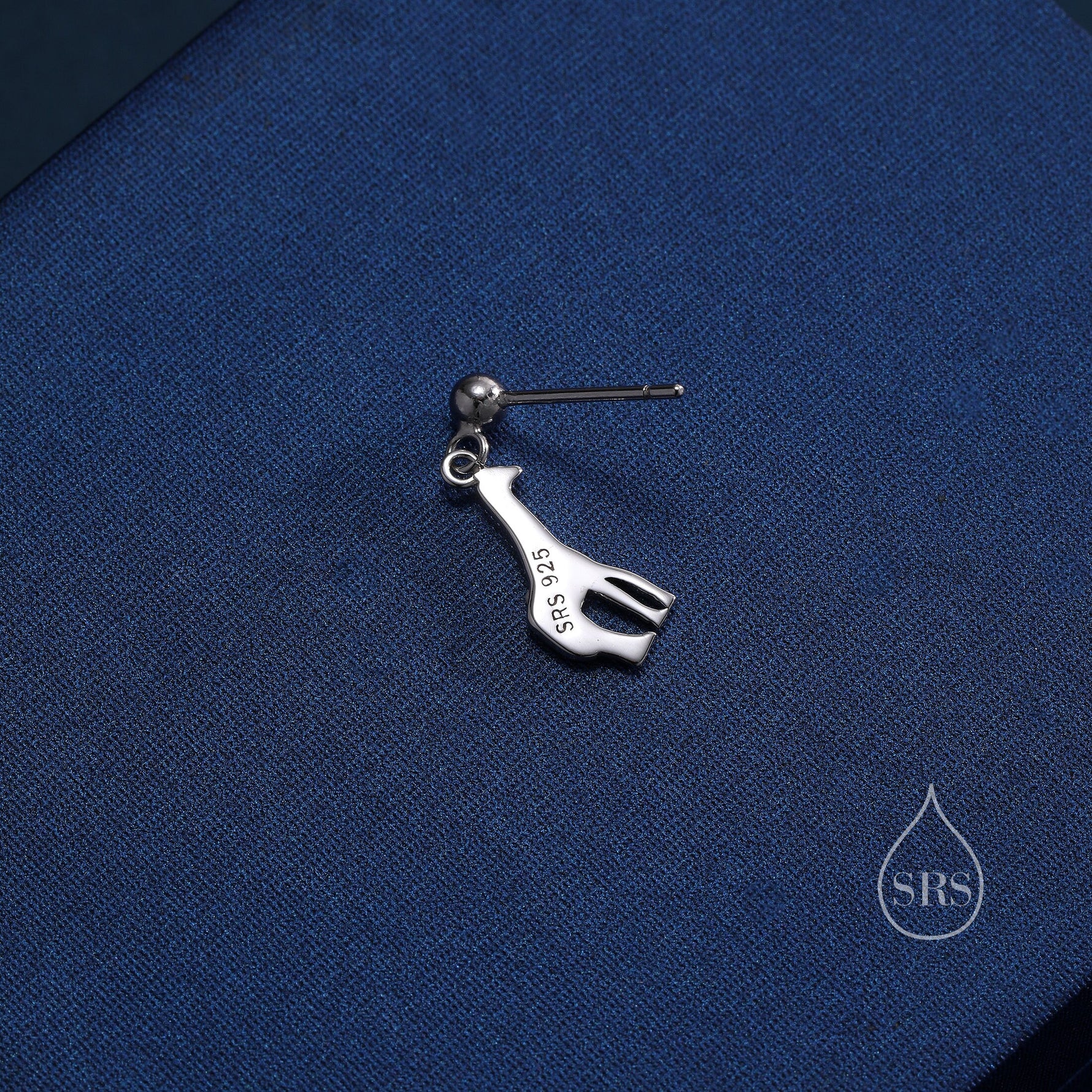 Giraffe Drop Stud Earrings in Sterling Silver, Silver or Gold, Giraffe Dangle Earrings, Giraffe Drop Earrings, Sterling Silver Giraffe