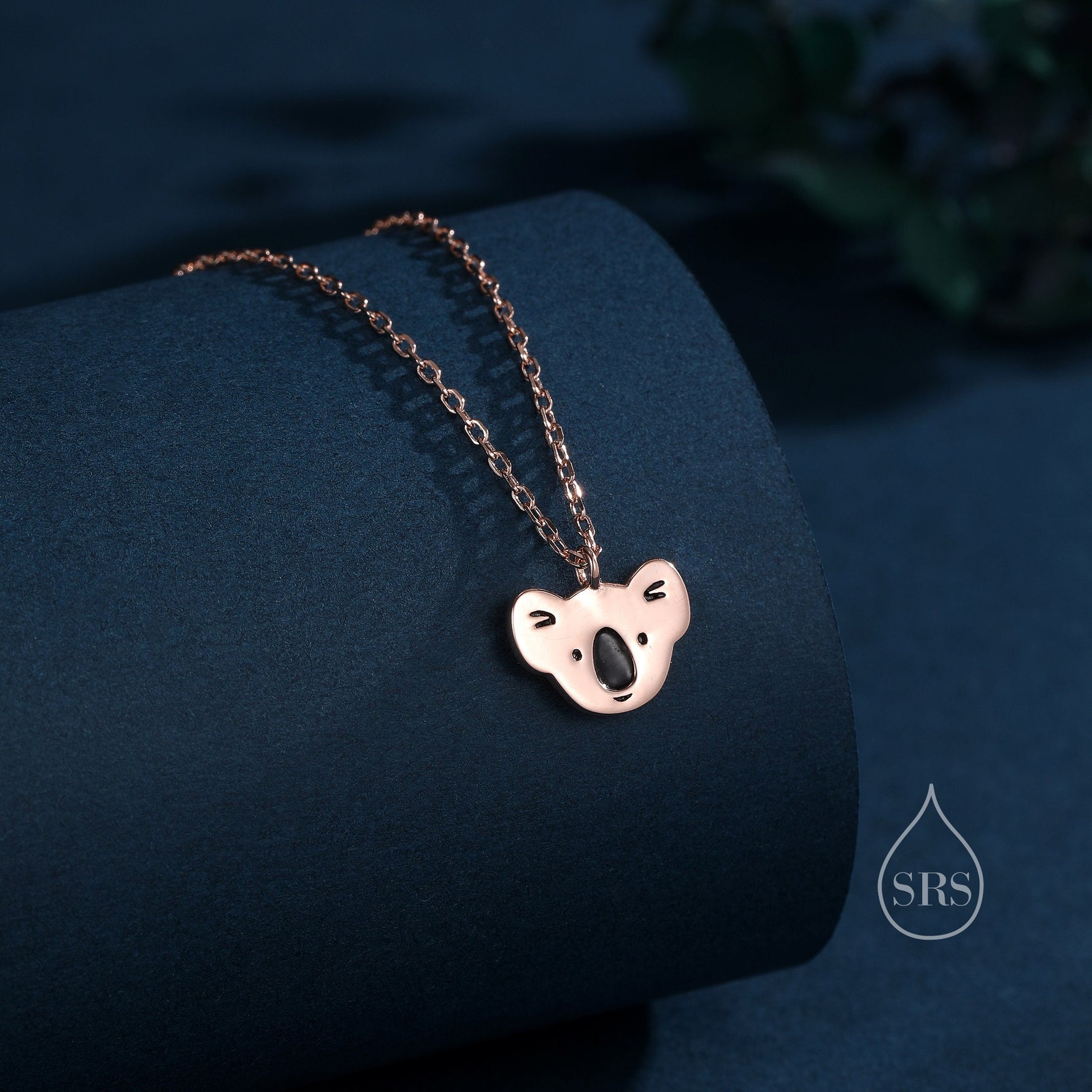Cute Little Koala Bear Pendant Necklace in Sterling Silver, Silver or Gold or Rose Gold, Koala Necklace in Silver