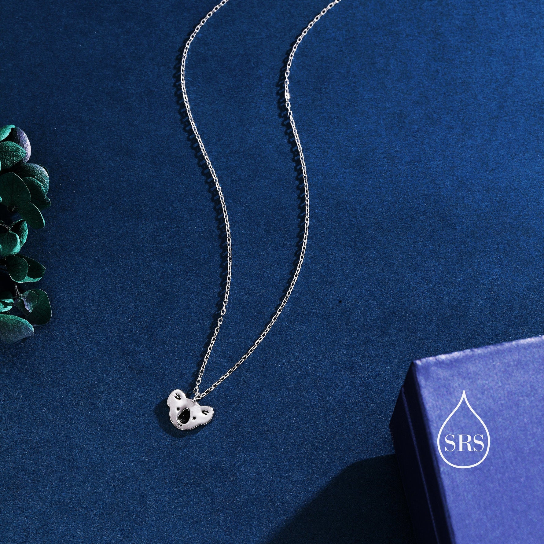 Cute Little Koala Bear Pendant Necklace in Sterling Silver, Silver or Gold or Rose Gold, Koala Necklace in Silver