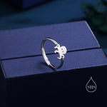 Sterling Silver Cute Little Octopus Ring, Adjustable Size, Cute Octopus Jewellery, Dainty and Delicate, Octopus Ring, Ocean Fish Ring