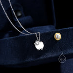 Fluffy Sheep Charm Necklace