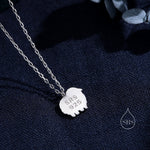 Fluffy Sheep Pendant Necklace in Sterling Silver, Silver, Gold or Rose Gold, Silver Sheep Necklace, Sheep Necklace